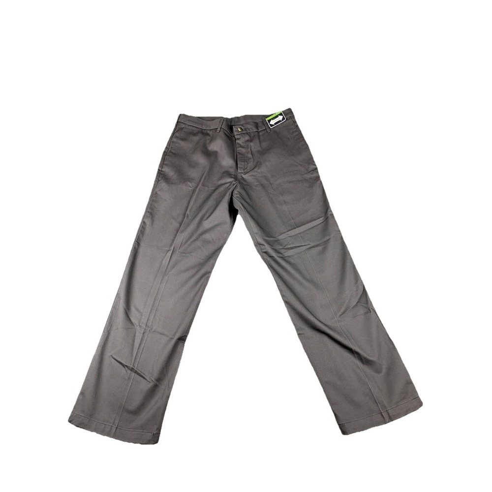 Wrangler Ultimate Khaki Pants Gray 36x30 Classic Fit Flat Front No Iron, NEW - Picture 1 of 9